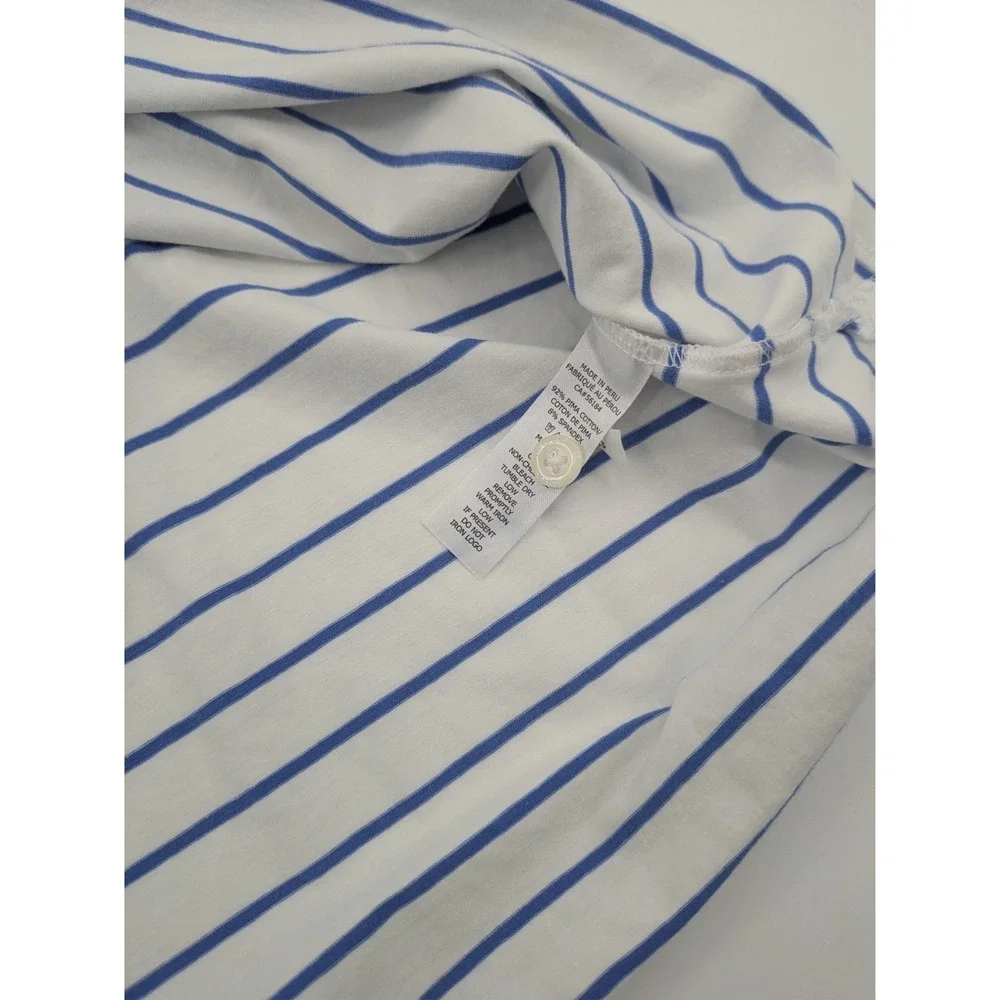 B Draddy Polo Mens XLarge White Stripe Golf‎ Edgewood Valley Country Club